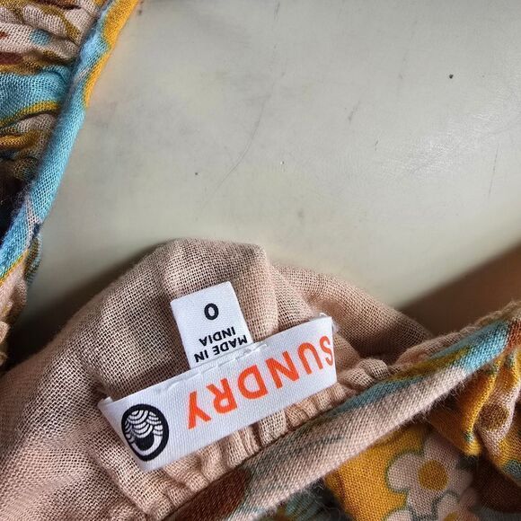 Sundry Size 0 Floral Print Maxi Dress in Multicolor R14 - Picture 5 of 5